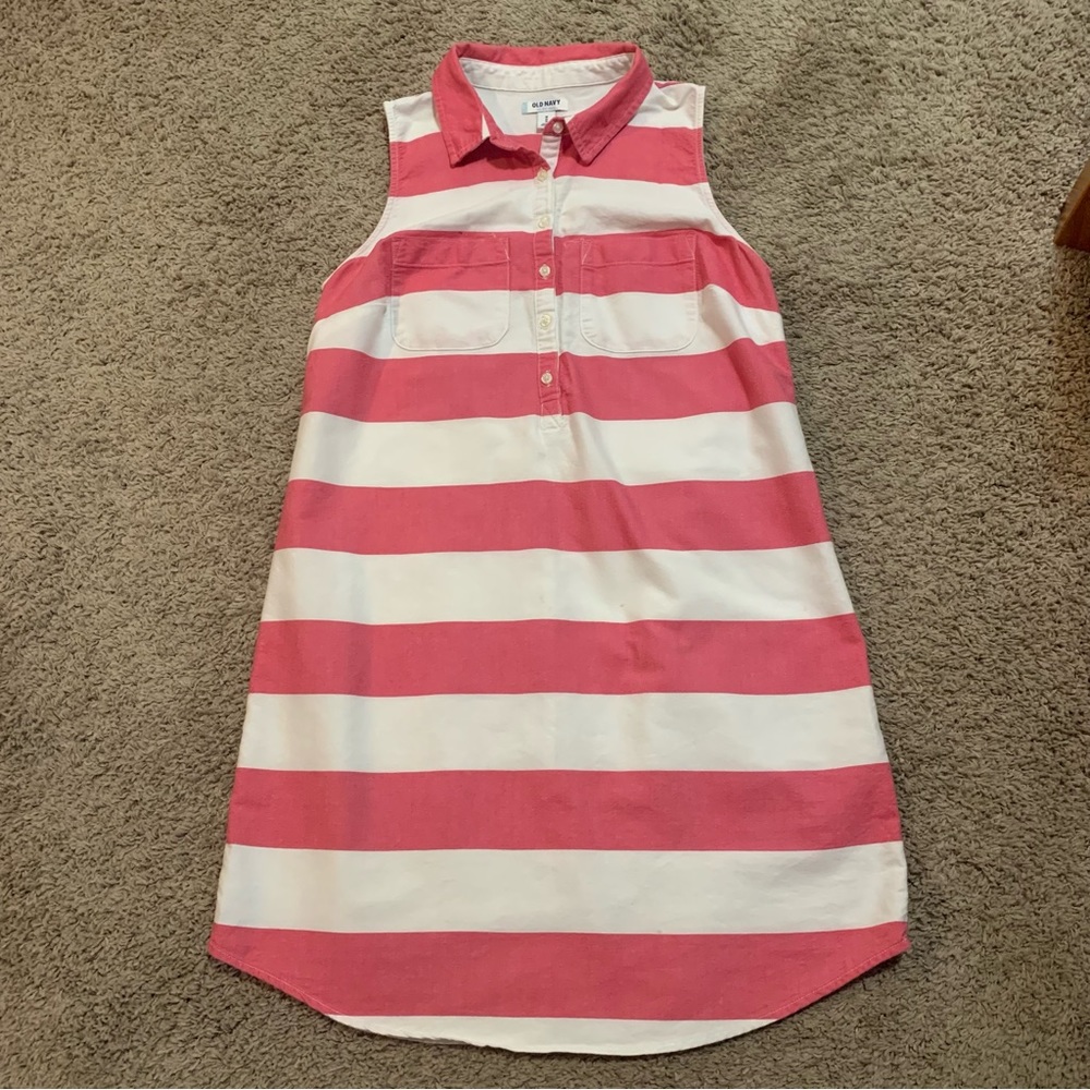 Old Navy Striped Sleeveless Dress Medium - Small Spot